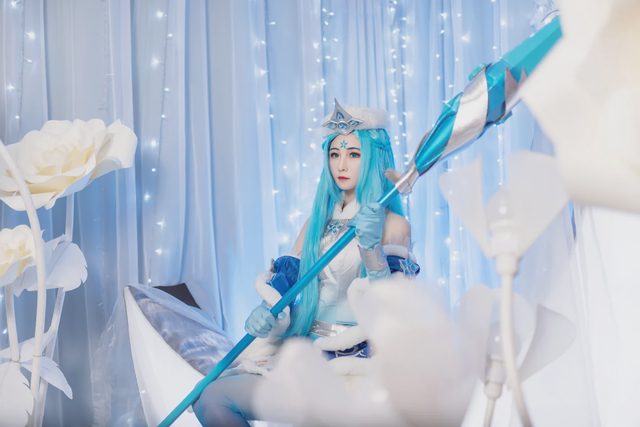 孟涵僖 王者荣耀王昭君原皮冰雪之华cos正片第 3 张图片