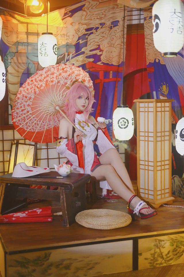 凌凌子 《原神》八重神子Cosplay第 3 张图片