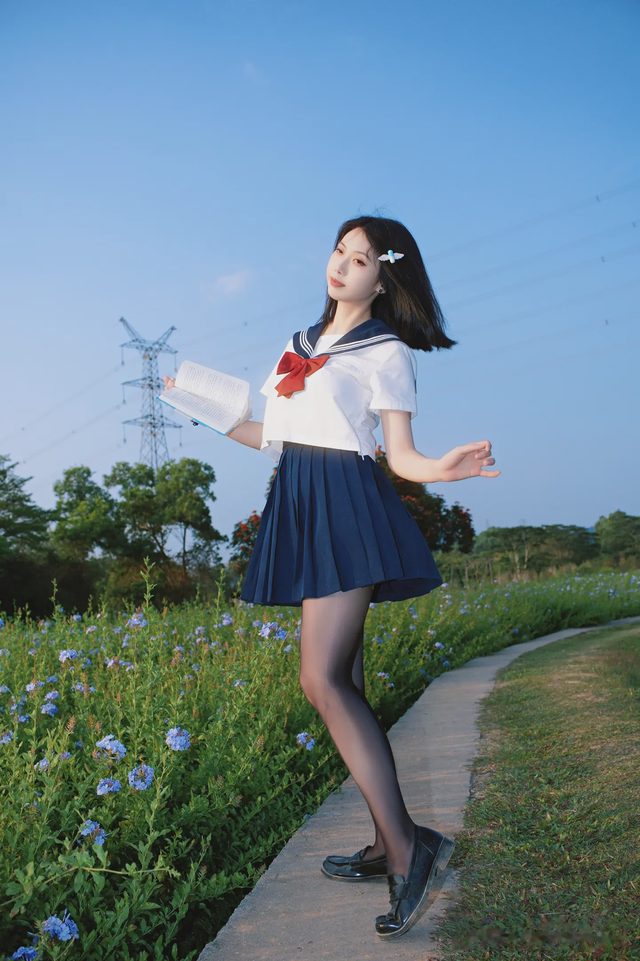 七只红豆 蓝花JK第 28 张图片