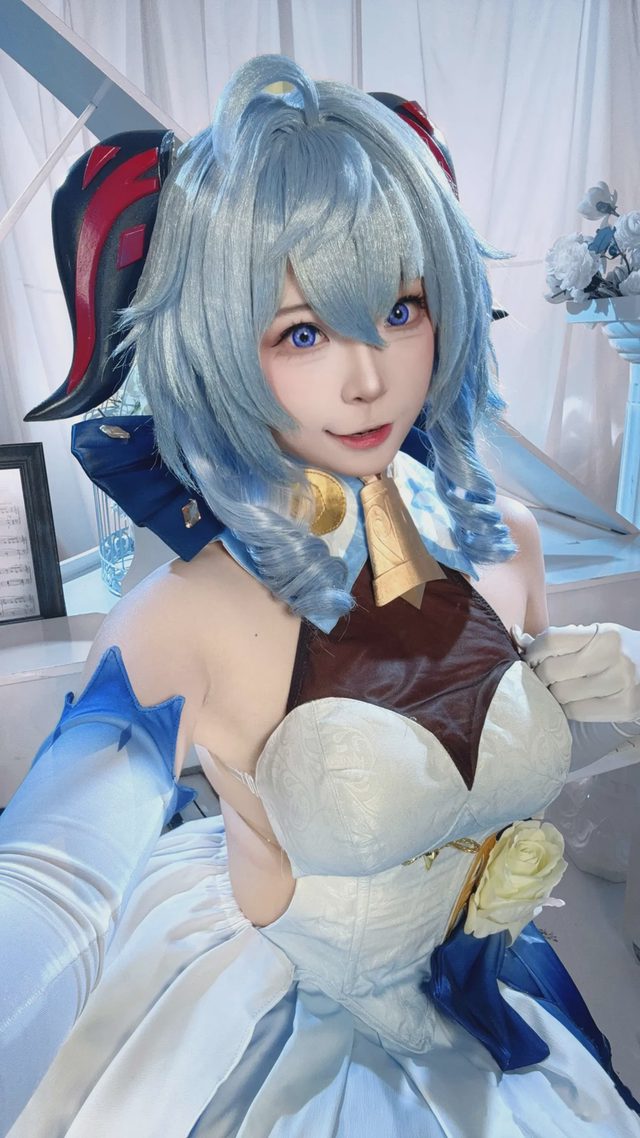 冉冉不甜v 甘雨 白礼服第 32 张图片