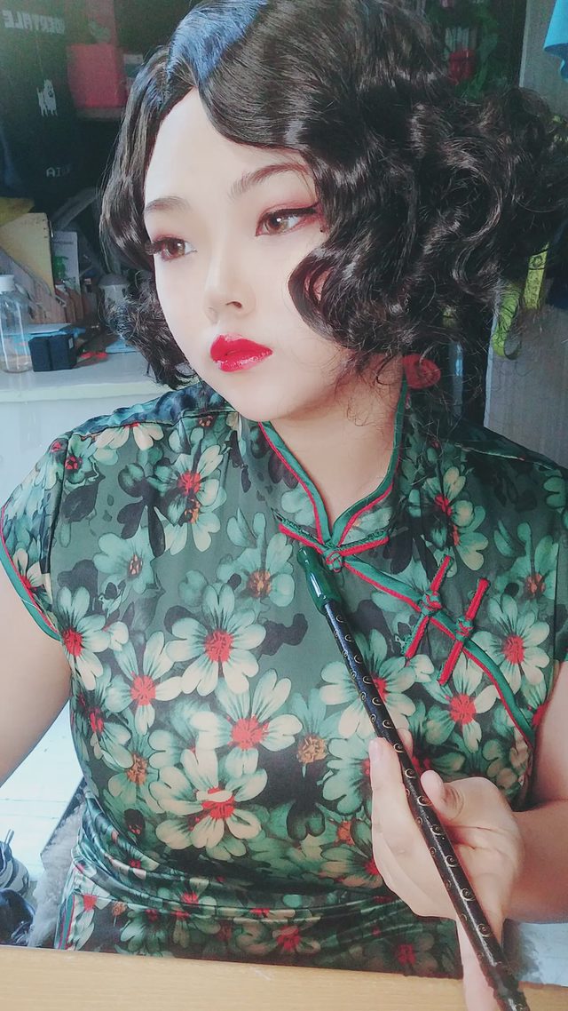 茶杯不泡tea 青红复古旗袍第 13 张图片