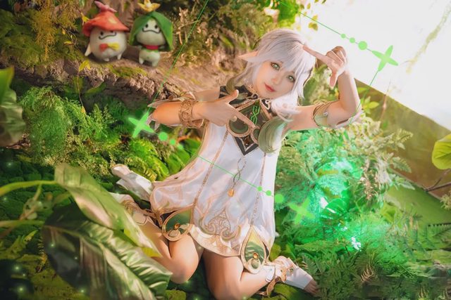 怪兽要努力变强 《原神》纳西妲cosplay第 2 张图片