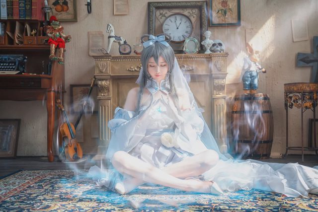 露兒大魔王_ 洛天依花嫁cosplay，超可爱第 8 张图片
