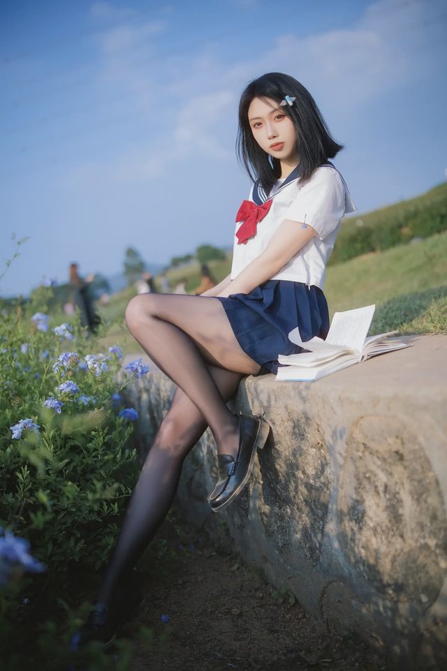七只红豆 蓝花JK第 1 张图片