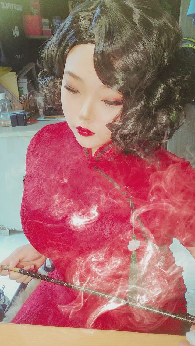 茶杯不泡tea 青红复古旗袍第 43 张图片