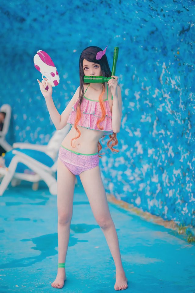 鬼肆A 鬼灭同人泳装系列-祢豆子cosplay第 9 张图片