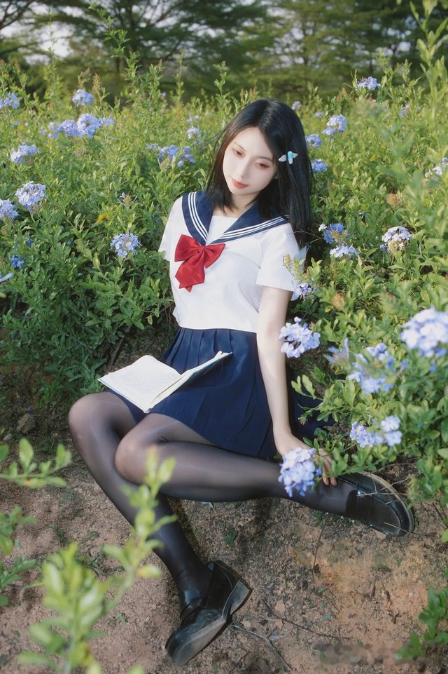 七只红豆 蓝花JK第 5 张图片