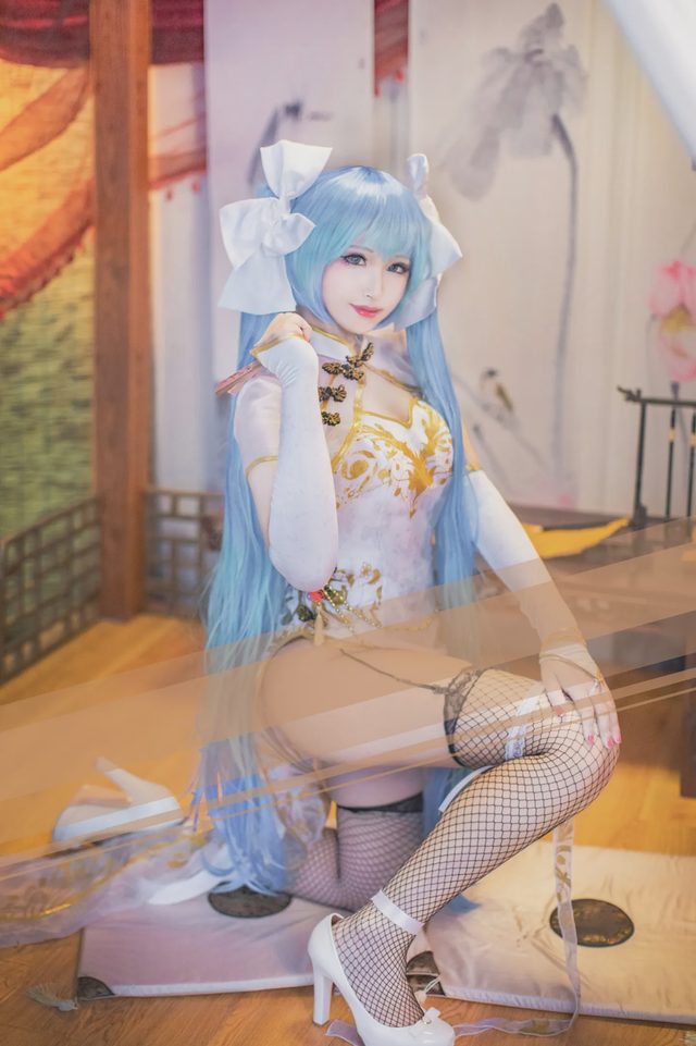 虚空_澪绫 初音未来金丝雀旗袍cosplay第 6 张图片