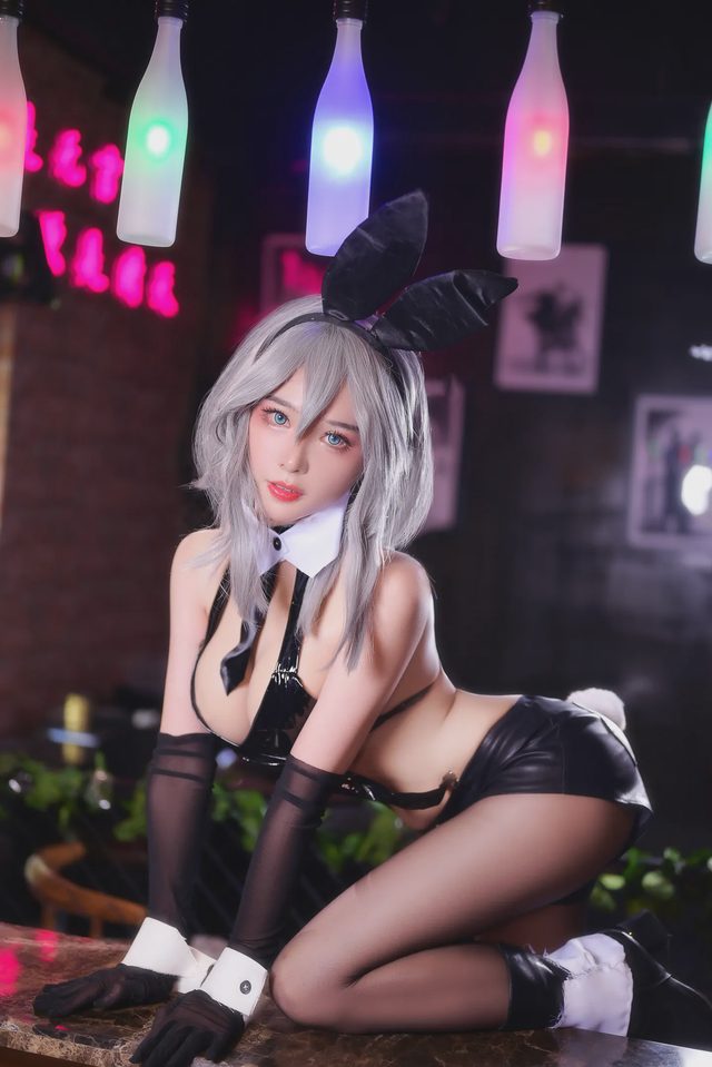 敲可爱哒nico酱 碧蓝航线 兔女郎cosplay第 4 张图片