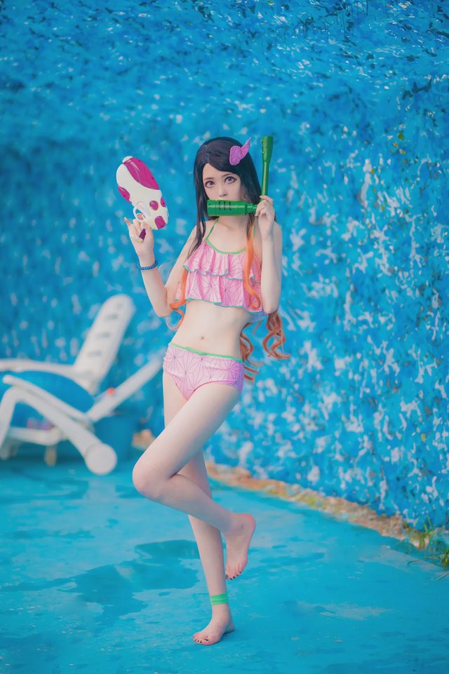 鬼肆A 鬼灭同人泳装系列-祢豆子cosplay第 3 张图片