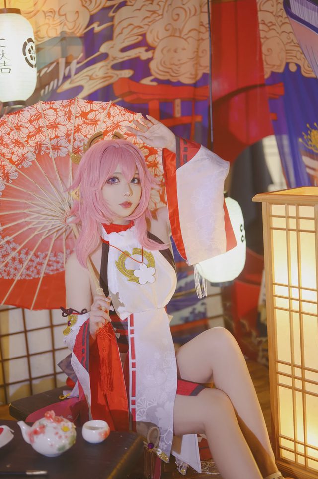 凌凌子 《原神》八重神子Cosplay第 4 张图片