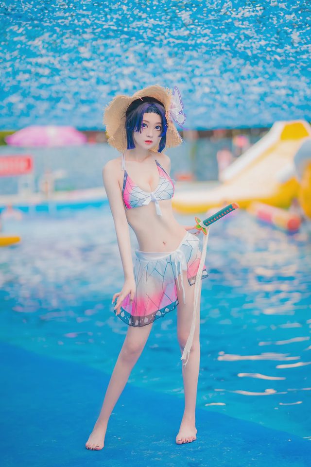 鬼肆A 鬼灭同人泳装-蝴蝶忍比基尼cosplay第 9 张图片