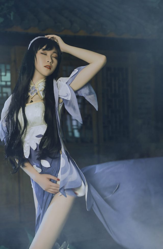 Hanxi（孟涵僖） 王者荣耀西施同人旗袍cosplay第 3 张图片